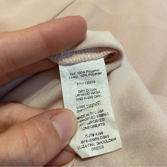 Show Me Your Mumu Eliza One Shoulder Pink Chiffon Bridesmaid Dress Size XS NWT - Picture 7 of 8